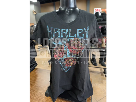 Loess Hills Harley-Davidson Women’s Barbed Roses T-shirt