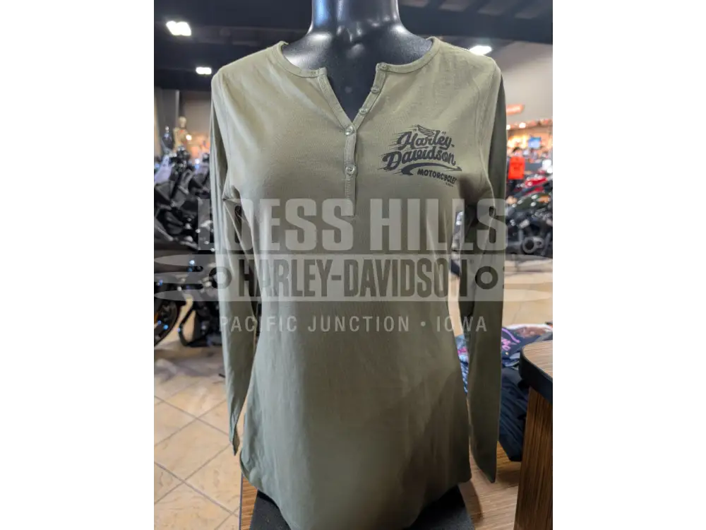 Loess Hills Harley-Davidson Women’s Sprightly Henley Shirt