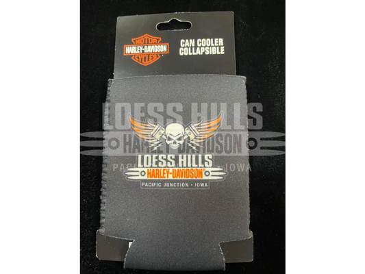Loess Hills Skull Pistons Collapsible Can Koozie SKULL