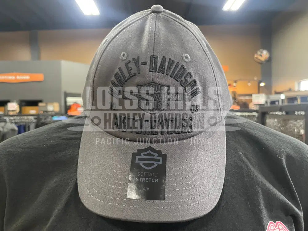 Men’s Apex Gray Softail Stretch Fitted Cap 97721-25VM