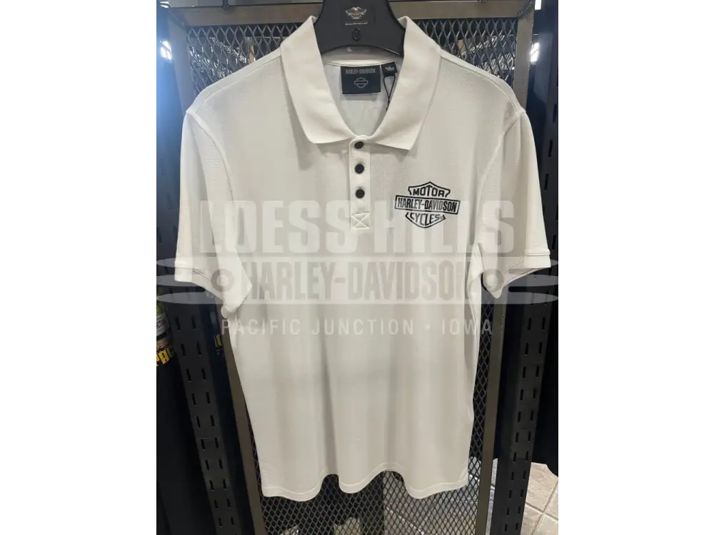 Men’s Bar & Shield White Polo T-shirt 99186-24VM - Men’s