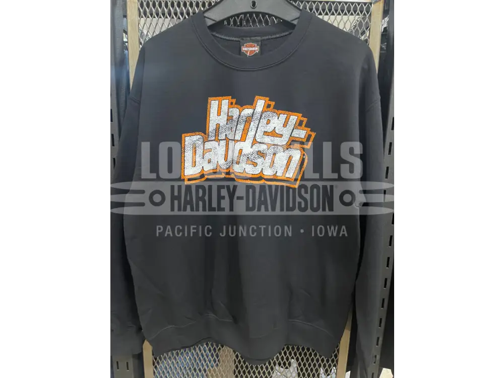 Men’s Black H-D Road Rebel Fleece Crewneck 40291812 - Men’s