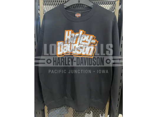 Men’s Black H-D Road Rebel Fleece Crewneck 40291812 - Men’s