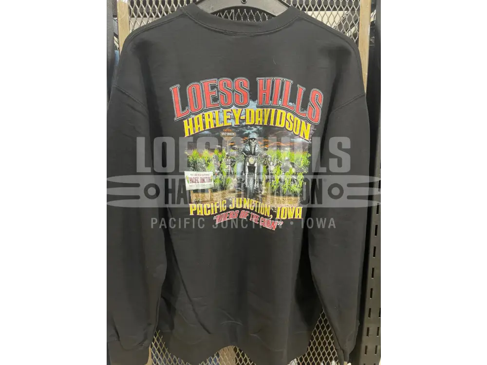 Men’s Black H-D Road Rebel Fleece Crewneck 40291812 - Men’s