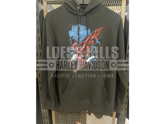 Men’s Black Lightning Eagle P/O Hoodie 99020 24DM Men’s