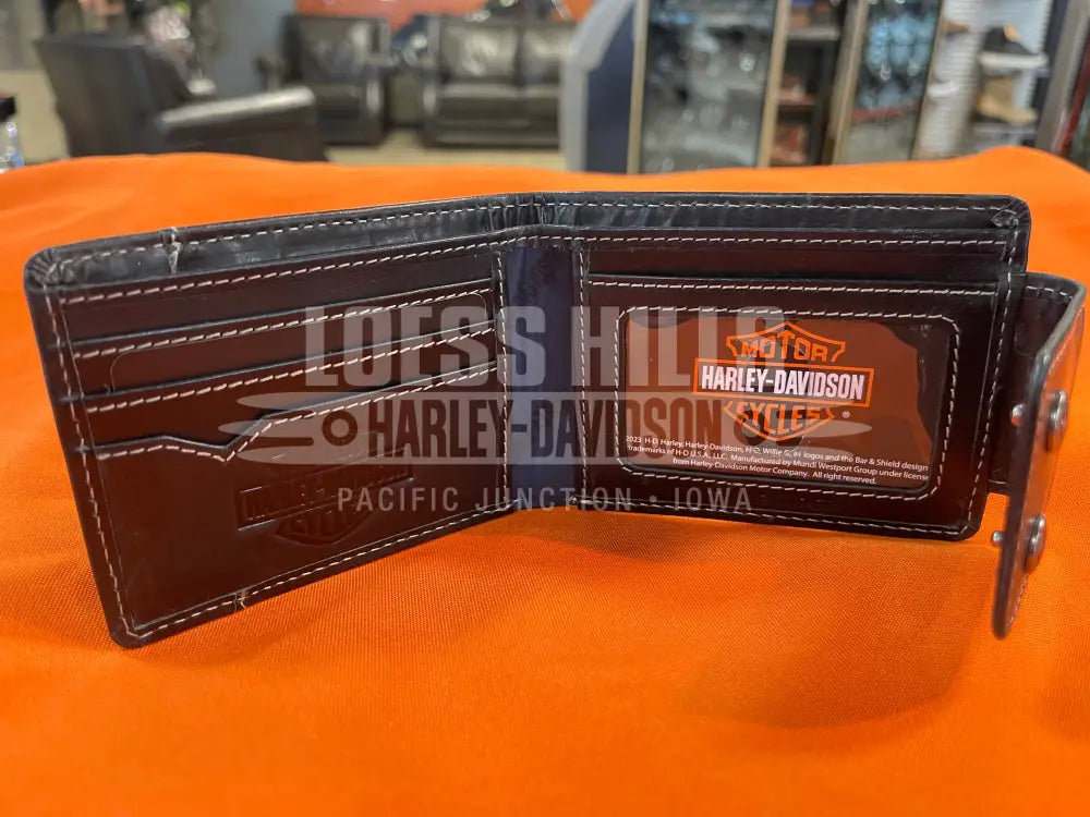 Men’s Black Snap Front Pocket Billfold MWM010 - Wallets