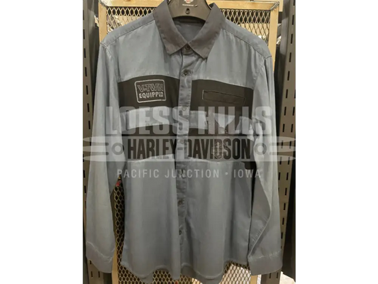 Men’s Blue Iron Bond II Button Up L/S T shirt 96382 25VM