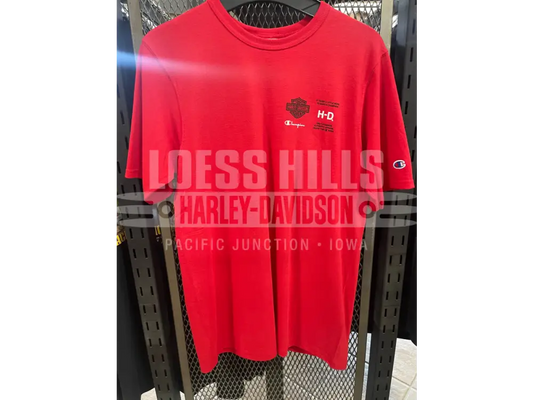 Men’s Champion X Harley-Davidson Red T-shirt 96868-24VM