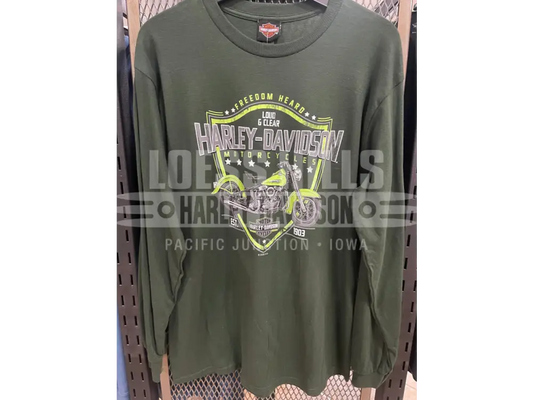 Men’s Dark Green Radioactive Longsleeve T-shirt 40291807