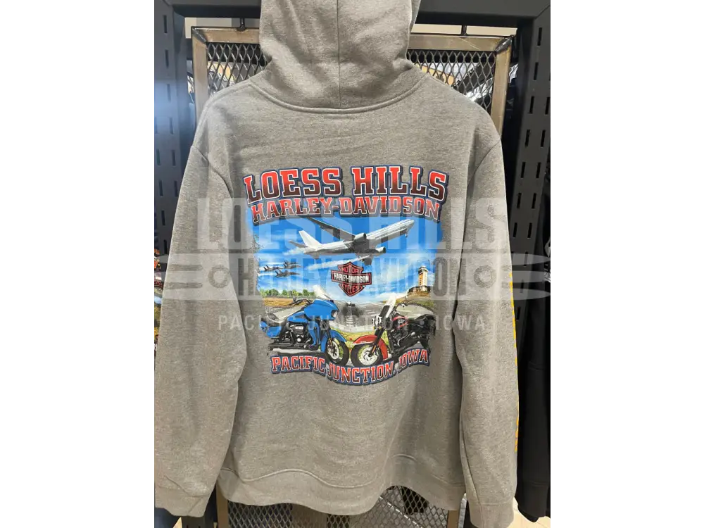 Men’s Grey H-D Motor Oil Hoodie 3002429 - Men’s Hoodie