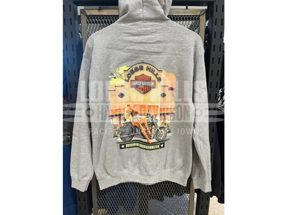 Men’s H-D B&S Grey Zip Up Hoodie 40291569 - Men’s Hoodie