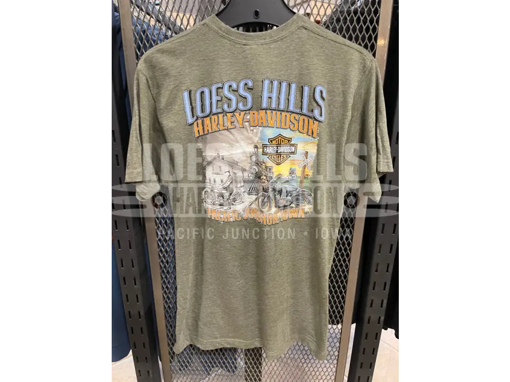 Men’s H-D Kickstart Heather Olive Green T-shirt 40291881