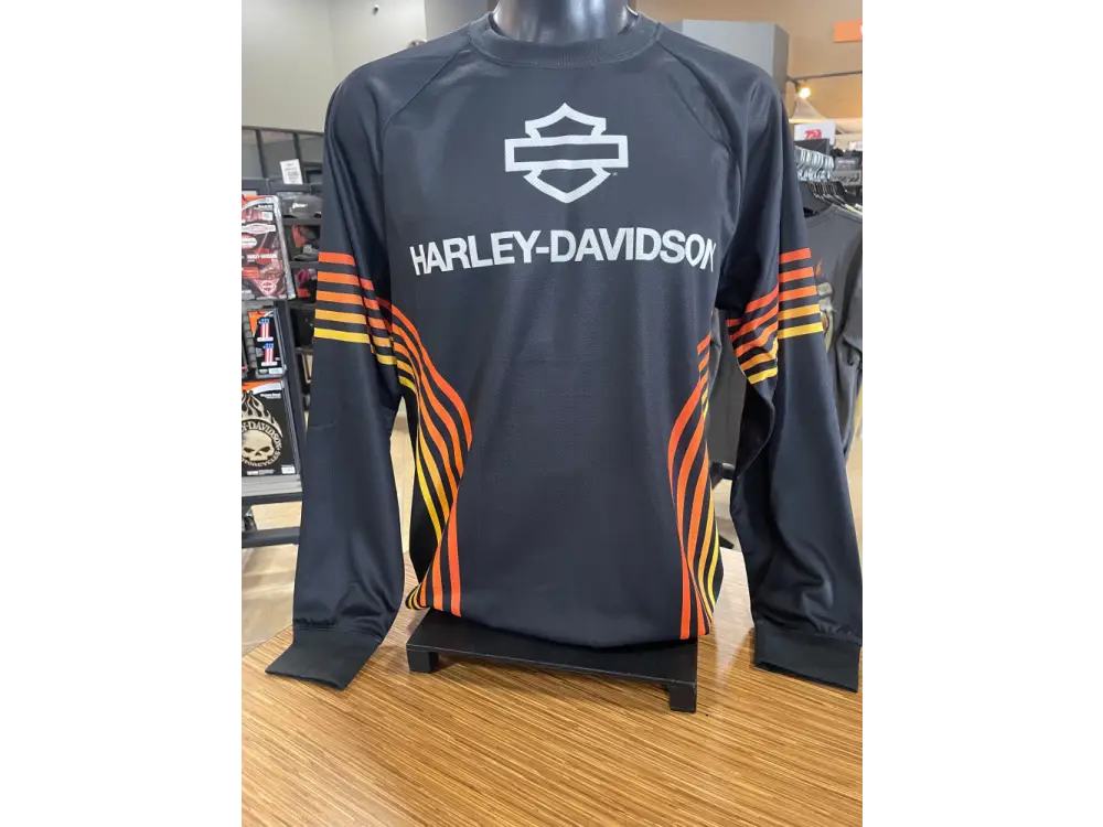 Men’s H-D Tech Black/Orange Racing Jersey 96727-25VM