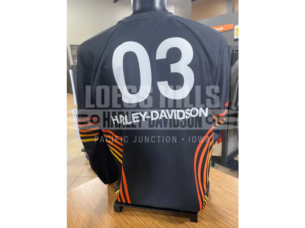 Men’s H-D Tech Black/Orange Racing Jersey 96727-25VM