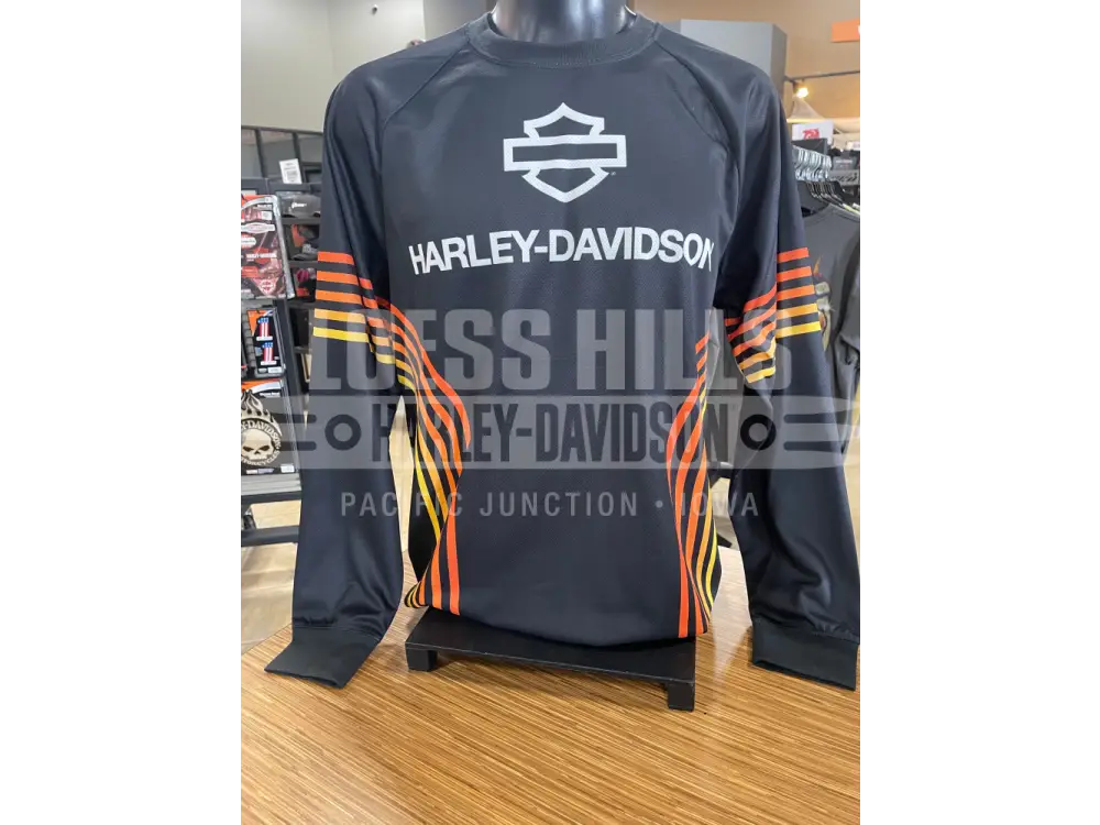 Men’s H-D Tech Black/Orange Racing Jersey 96727-25VM