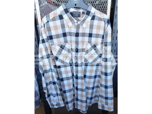 Men’s Harley-Davidson Essence Flannel Shirt - Tan Plaid