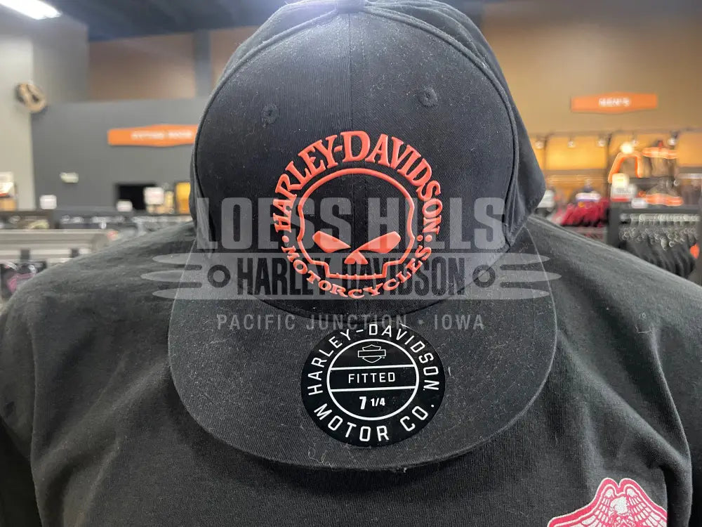 Men’s HD Orange Skull Fitted Cap 99407-22VM/000M - M