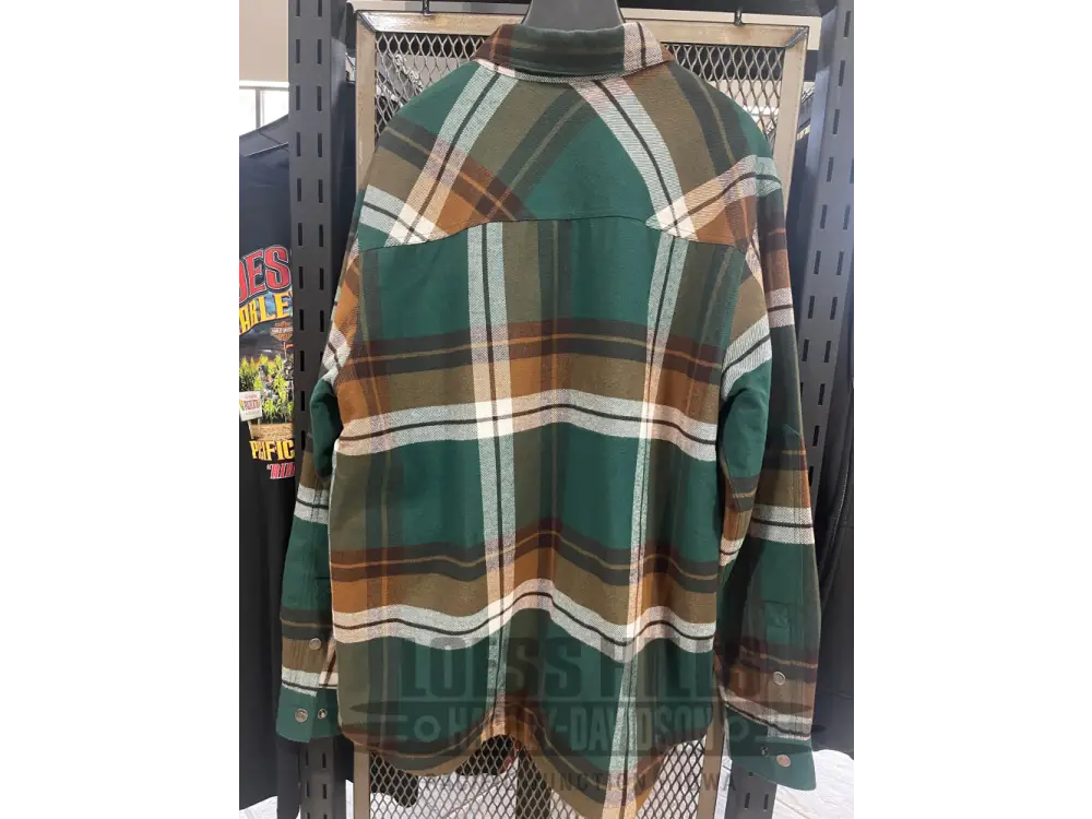 Men’s In Between the Line Shirt Tan/Green Plaid Jacket