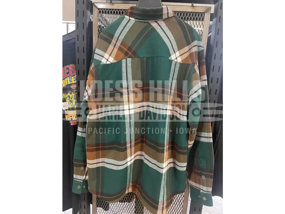 Men’s In Between the Line Shirt Tan/Green Plaid Jacket