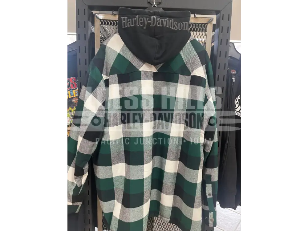 Men’s Traveler Hooded Green Plaid Jacket 96135 25VM Men’s