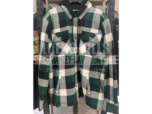 Men’s Traveler Hooded Green Plaid Jacket 96135 25VM Men’s