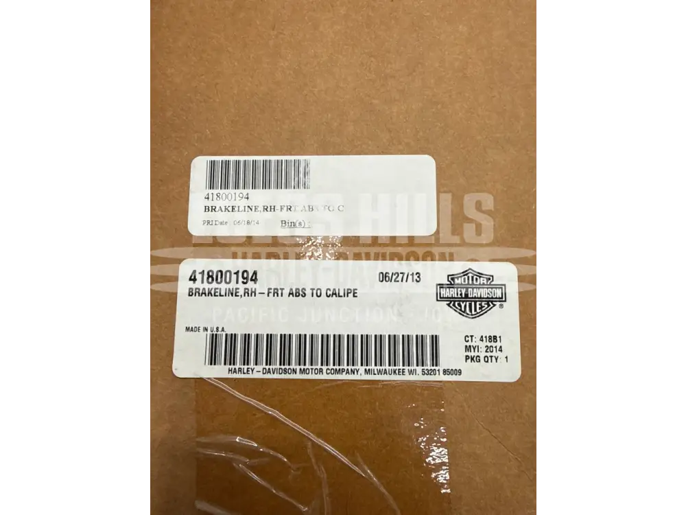NEW OEM Harley Davidson RH Front ABS to Caliper Brakeline