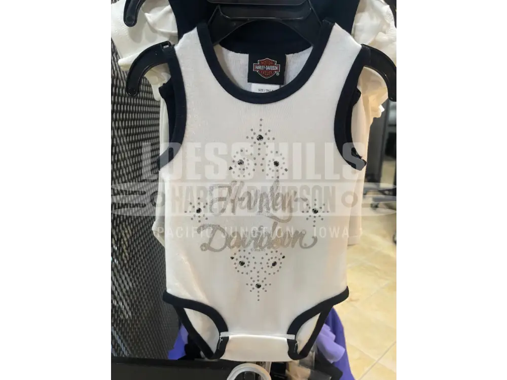 Newborn/Infant Girl’s 2 Pack Tank Onesie White/Black