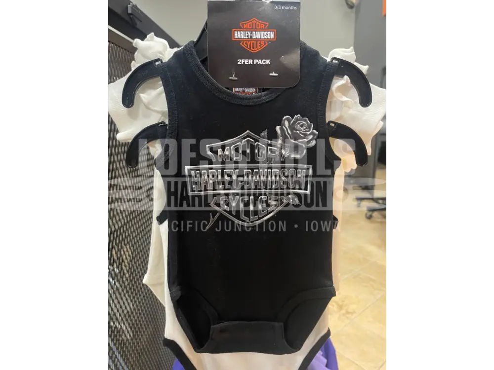 Newborn/Infant Girl’s 2 Pack Tank Onesie White/Black