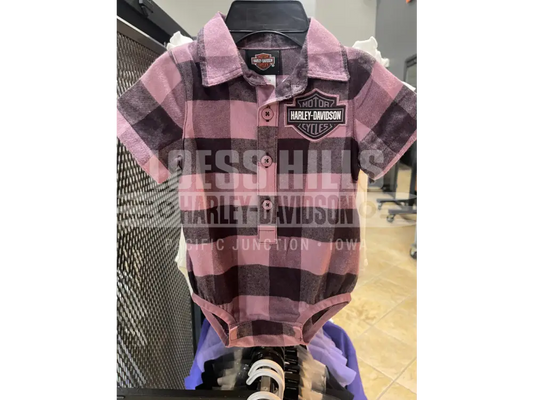 Newborn/Infant Girl’s Purple Plaid Onesie 3003407/3013407