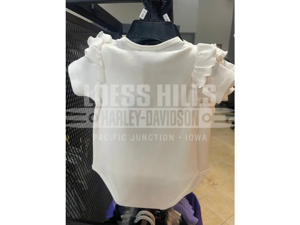 Newborn/Infant Girl’s White Ruffled Onesie