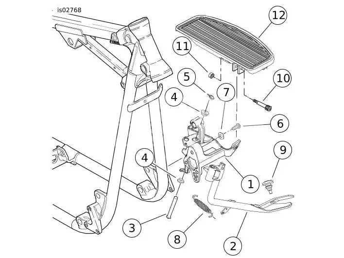Rider Footboard Brackets - Chrome: 33698-07 - FOOTBOARD