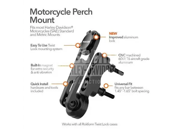 ROKFORM Motorcycle Perch Mount - 334201P - PHONE