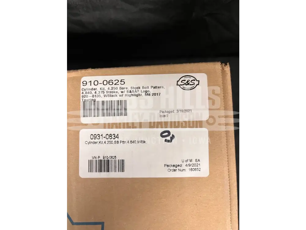 S&S CYCLE 124’’ Big Bore Cylinder Kit - Wrinkle Black