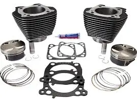 S&S CYCLE 124’’ Big Bore Cylinder Kit - Wrinkle Black
