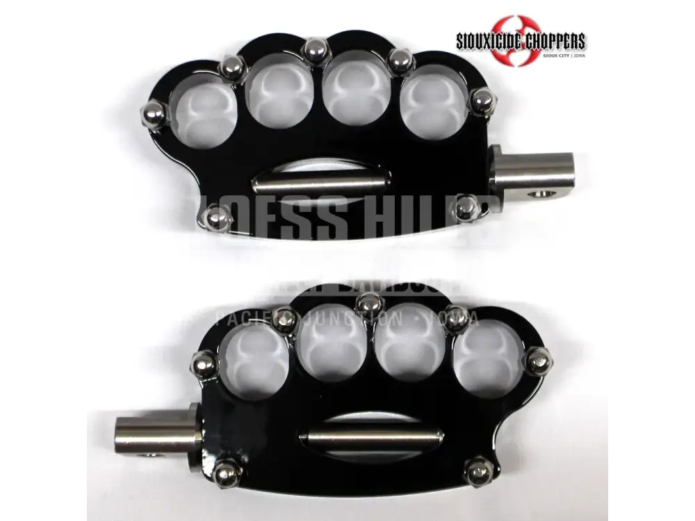 Siouxicide Choppers Brass Knuckle Front Passenger Pegs