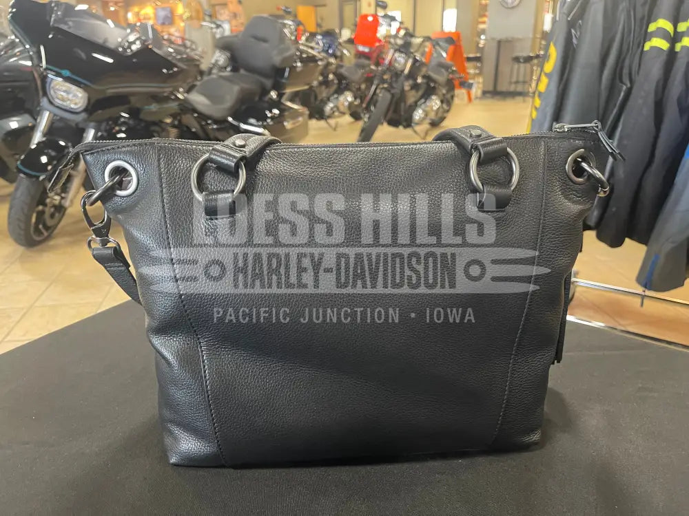 Women’s Black Classic Harley-Davidson Leather Satchel