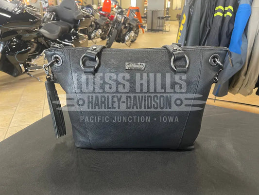 Women’s Black Classic Harley-Davidson Leather Satchel