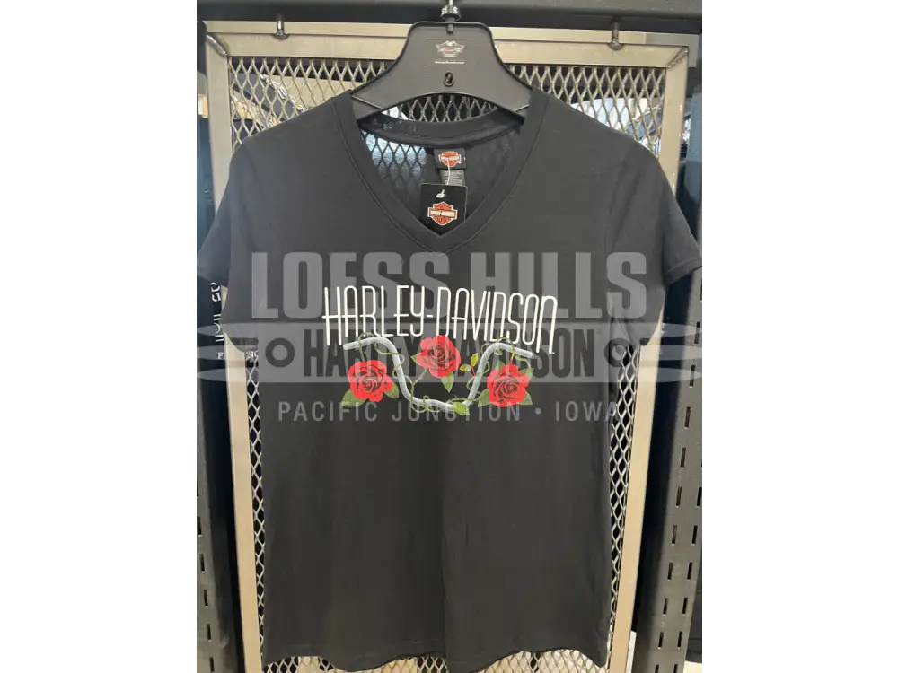 Women’s Black HD Floral Bars T-shirt 3002539 - Women’s