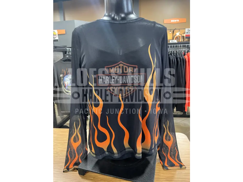 Women’s Flames For Days Mesh Black Harley-Davidson Top