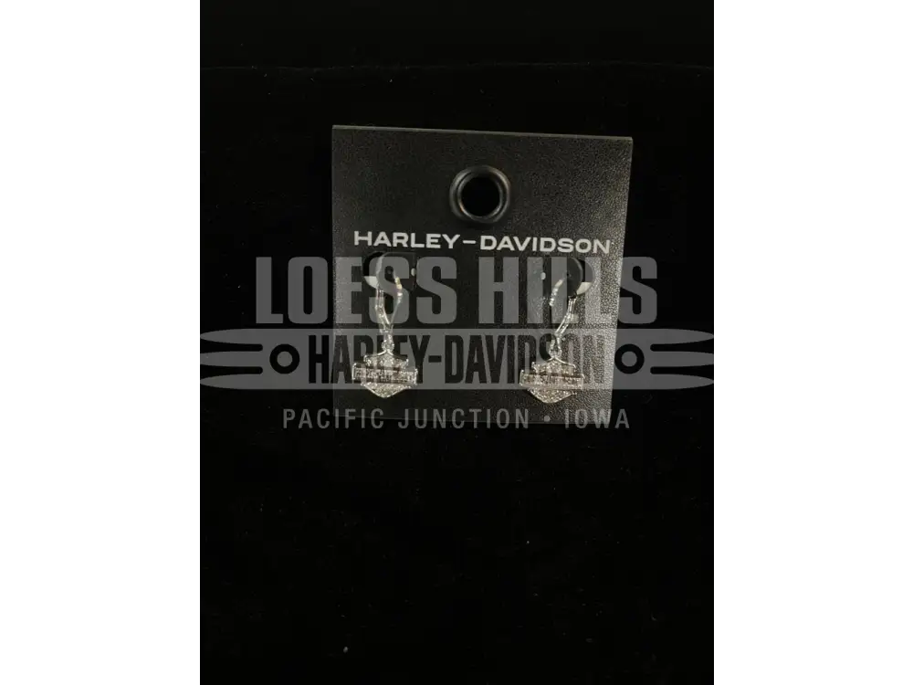 Women’s Harley-Davidson Pave Crystal Logo Drop Earrings