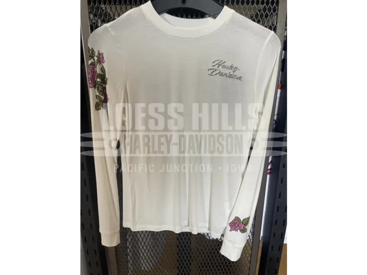 Women’s Harley Davidson Rose Bling Longsleeve T shirt 96435