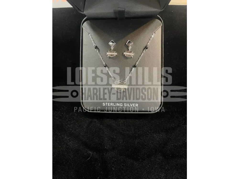 Women’s Harley-Davidson Rosery Logo Sliver/Hematite Set
