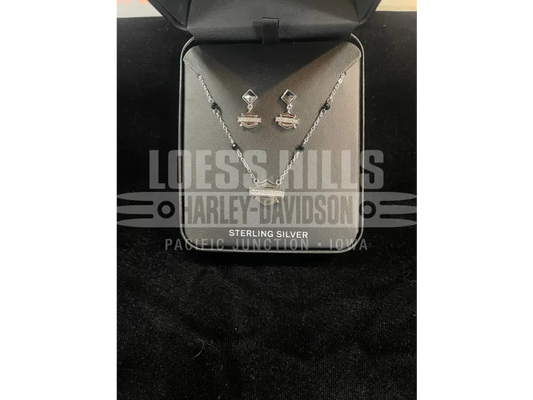 Women’s Harley-Davidson Rosery Logo Sliver/Hematite Set