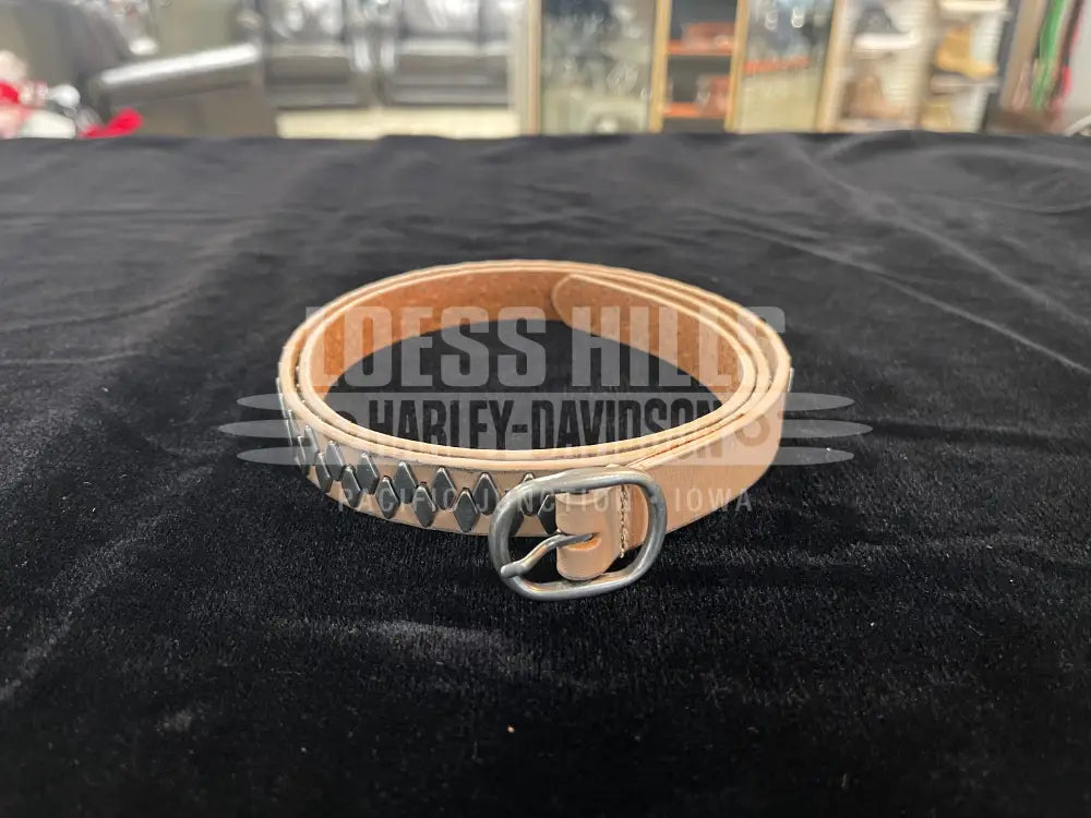 Women’s Liza Tan Studded Belt 20016 - Women’s Belt