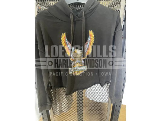 Women’s Neon Eagle Cropped Eagle Hoodie 96516 25VW Women’s