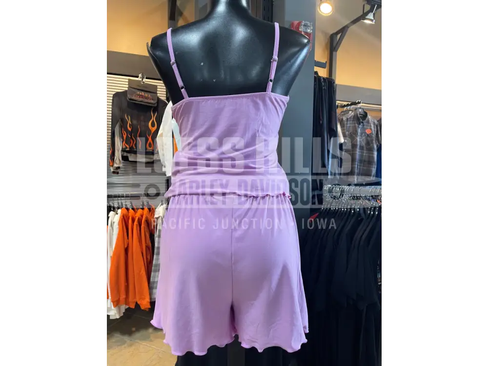 Women’s Pink Lettuce Trim Short Set 96525-25VW - Women’s