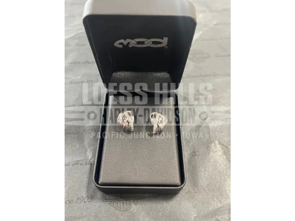 Women’s Twisted Bling HD Huggie Hoop Earrings HDE0600