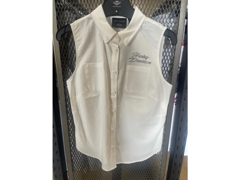 Women’s White Button up 96601-25VW - Women’s Tank Top