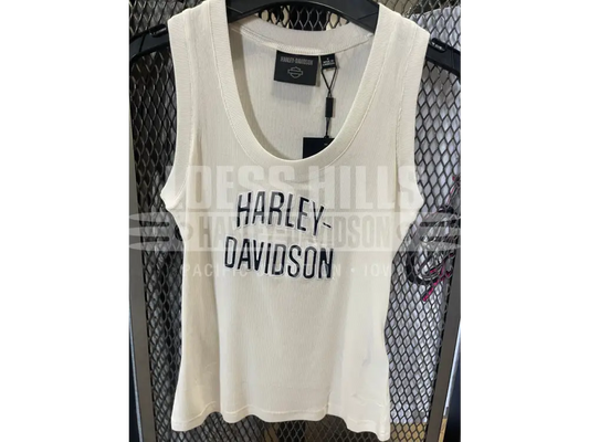 Women’s White Harley Davidson Tank Top 96458 25VW Women’s